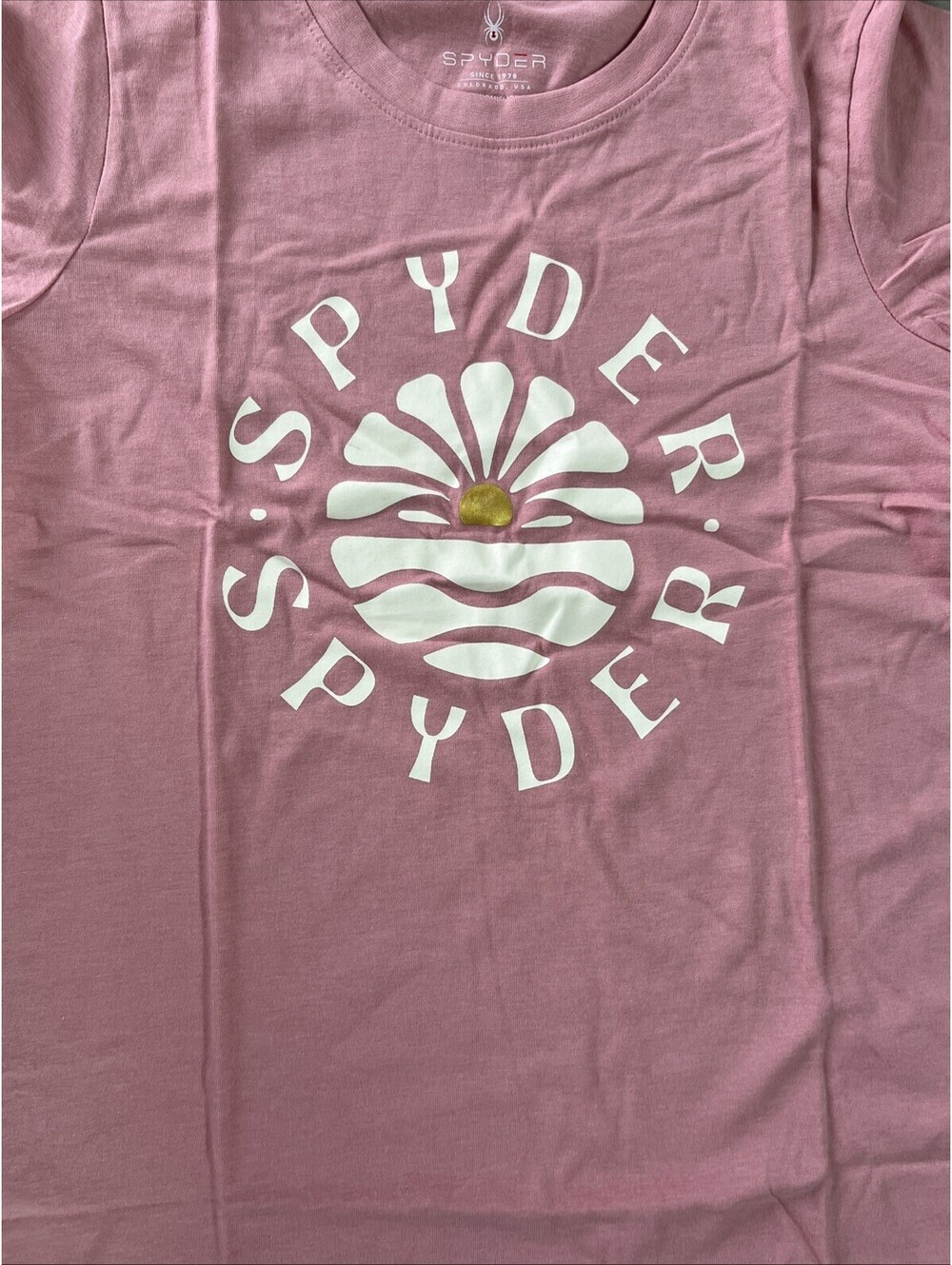 Spyder Women's Floral Logo Graphic Short Sleeve Tee T-Shirt Size Small $29 MSRP